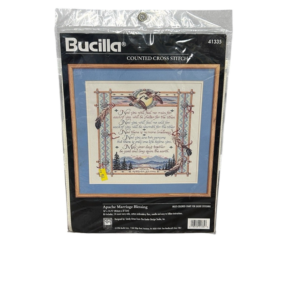 Bucilla 41335 Apache Marriage Blessing 16 X 15 Inch Counted Cross Stitch Kit